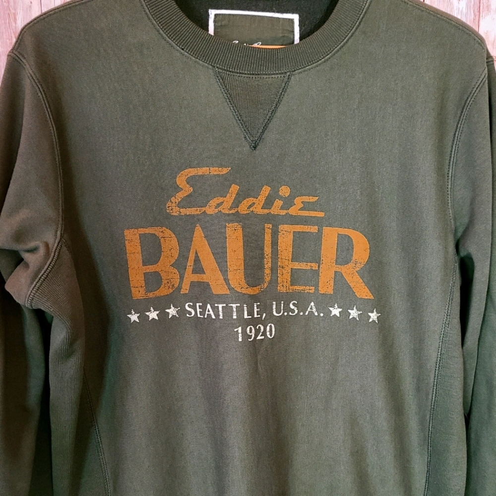 Eddie Bauer Sweatshirt Mens XL Green EUC